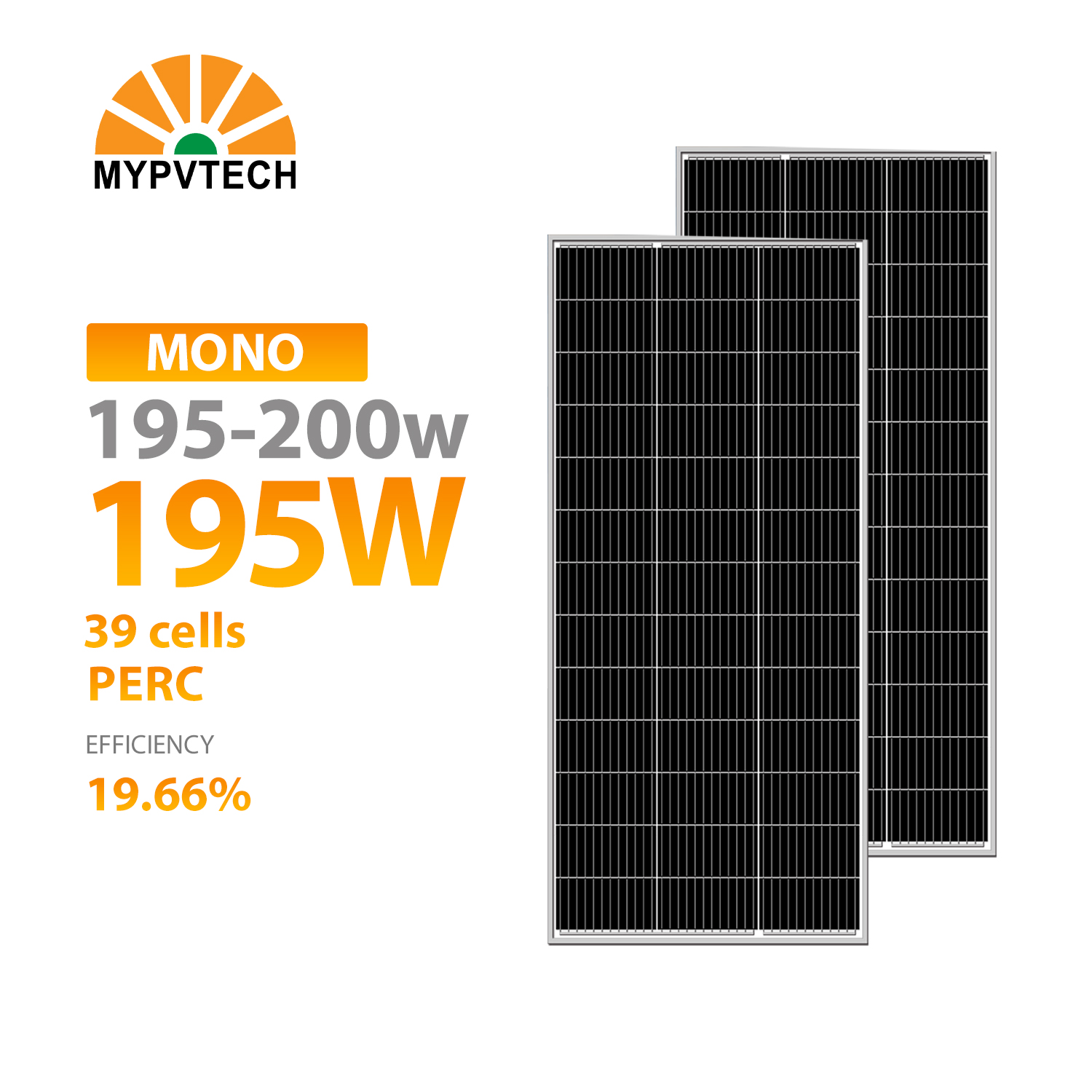 High Efficiency195W PV Monocrystalline Polycrystalline Solar Panel and Home Solar Power System and Solar Module