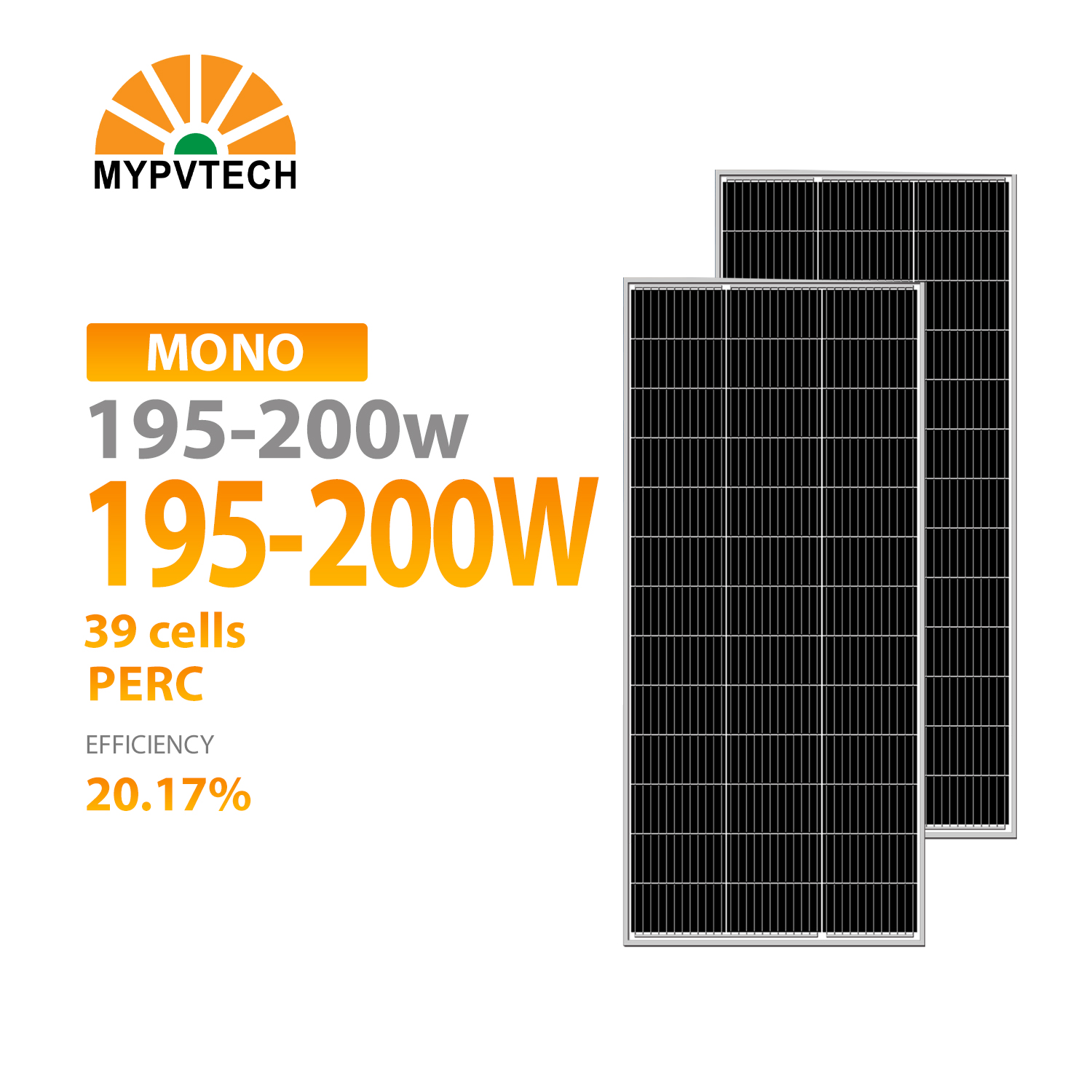 High Efficiency 195-200W PV Monocrystalline Solar Panel and Home Solar Power System and Solar Module